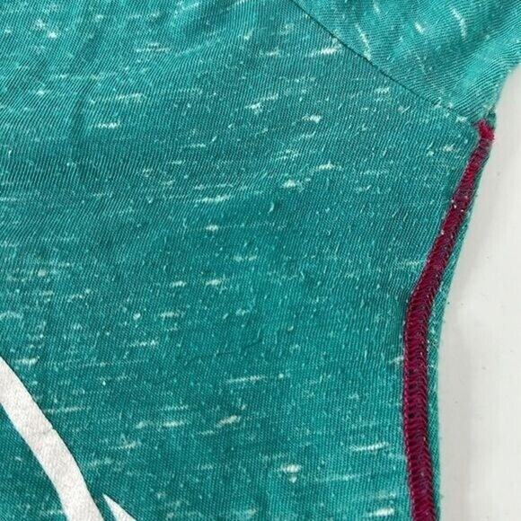 American Fighter Tee Shirt Womens XL Blue Green Y2K Punk Graphic Grunge Rocker - Picture 7 of 10